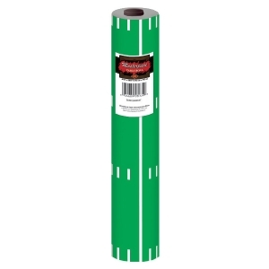 100' Green and White Game Day Football Field Disposable Plastic Banquet Party Table Roll - All