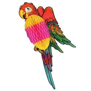 Club Pack of 12 Multicolored Honeycomb Body Tissue Parrot Party Decoration 17 - All