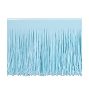 Club Pack of 12 Light Blue Hanging Tissue Fringe Drape Decorations 10' - All