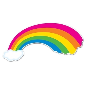 Club Pack of 12 Colorful Fun and Cheery Rainbow Cutout Decorations 31 - All