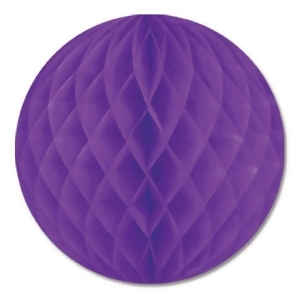 Club Pack of 24 Purple Honeycomb Hanging Tissue Ball Decorations 12 - All