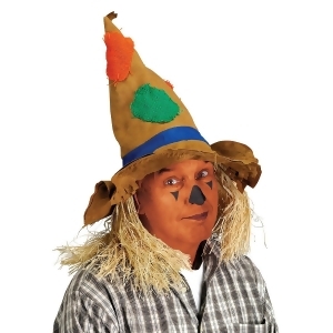 Pack of 6 Multi-Colored Pointed Scarecrow Halloween Costume Party Hats - All