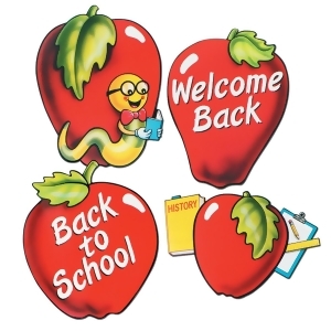 Club Pack of 48 Back to School Themed Red Apple Cutout Decorations 16 - All