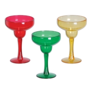 Club Pack of 72 Assorted Neon-Colored Margarita Shot Drinking Glasses 1 Oz - All