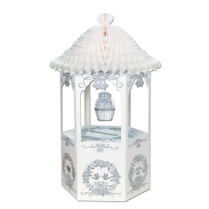 Pack of 6 White Wishing Well with Tissue Top Decorations 30 - All
