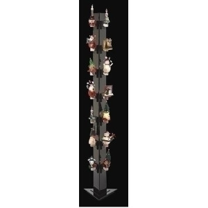 72.5 Shiny Black Display Night Light Tower for Retail and Showrooms - All