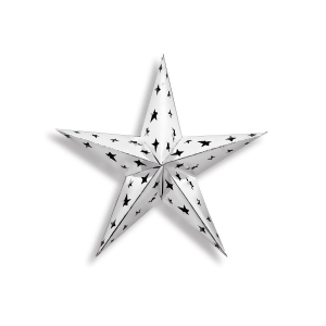 Club pack of 12 Starry Night Themed Silver 3-D Foil Star Cutout Party Decorations 12 - All