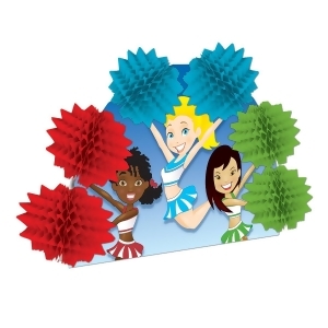 Club Pack of 12 Cheerleading Pop-Over Honeycomb Centerpiece Party Decorations 10 - All