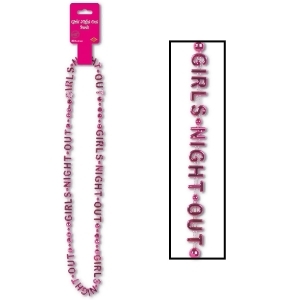 Pack of 12 Metallic Hot Pink Girls Night Out Beaded Necklace 36 - All
