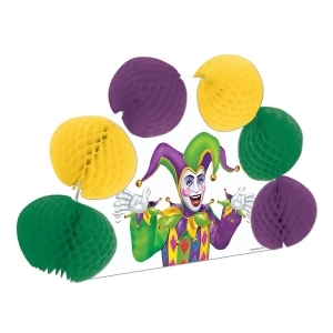 Club Pack of 12 Mardi Gras Pop-Over Honeycomb Centerpiece Party Decorations 10 - All