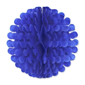 Club Pack of 12 Blue Tissue Flutter Ball Hanging Decorations 9 - All