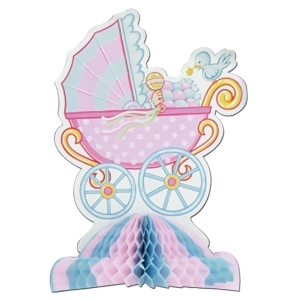 Club Pack of 12 Pink and Blue Baby Buggy Baby Shower Centerpieces 10 - All