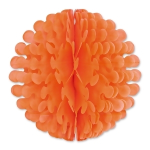 Club Pack of 12 Orange Tissue Flutter Ball Hanging Decorations 19 - All