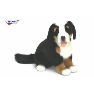 Set of 2 Lifelike Handcrafted Extra Soft Plush Bernese Mountain Dog Puppy Stuffed Animals 13.25 - All