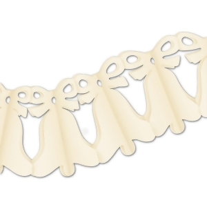 Club Pack of 12 Annivesary Themed Ivory Westminster Bell Garland Party Decorations 12' - All