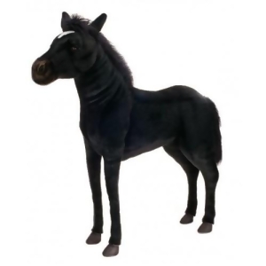 38 Lifelike Handcrafted Extra Soft Plush Black Beauty Ride-On Horse Stuffed Animal - All