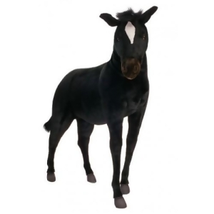 56 Lifelike Handcrafted Extra Soft Plush Black Horse Pony Stuffed Animal - All