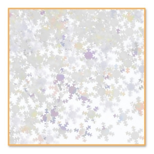 Pack of 6 Metallic Iridescent Snowflake Christmas Celebration Confetti Bags 0.5 oz. - All