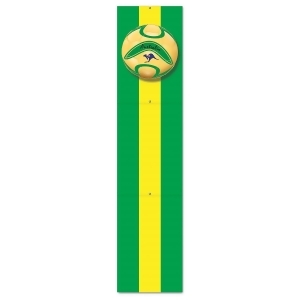 Club Pack of 12 Green and Yellow Soccer Themed Jointed Pull-Down Cutout Decorations 5' - All