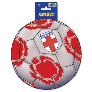 Club Pack of 12 Gray and Red Soccer Themed Cutout Decorations 10 - All