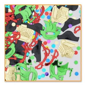 Pack of 6 Metallic Multi-Colored Pirate Treasure Celebration Confetti Bags 0.5 oz. - All