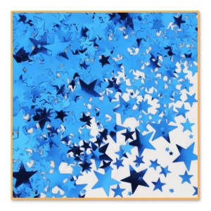 Pack of 6 Metallic Blue Star Celebration Confetti Bags 0.5 oz. - All