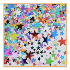 Pack of 6 Metallic Multi-Colored Pretty Party Star Celebration Confetti Bags 0.5 oz. - All
