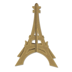 Club Pack of 12 Gold 3-D Glittered Paris Themed Eiffel Tower Centerpieces 12 - All