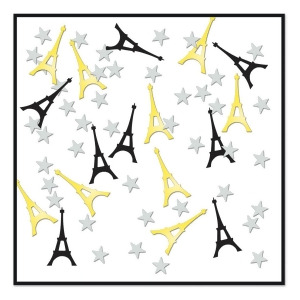 Pack of 6 Multi-Color Metallic French International Eiffel Tower Confetti 0.5 oz. - All