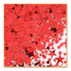 Pack of 6 Metallic Red Star Celebration Confetti Bags 0.5 oz. - All