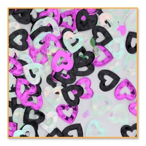 Pack of 6 Metallic Multi-Colored Pretty Heart Celebration Confetti Bags 0.5 oz. - All