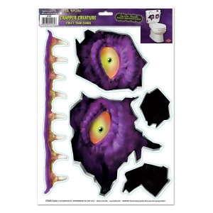 Club Pack of 60 Crappy Creature Peel 'N Place Toilet Tank Cling Halloween Decorations - All