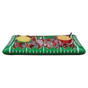Pack of 6 Green and White Inflatable Football Game Day Buffet Coolers 53.75 - All