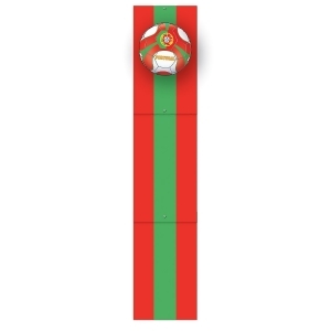 Club Pack of 12 Red and Green Soccer Themed Jointed Pull-Down Cutout Decorations 5' - All