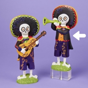 10 Day of the Dead Mariachi Band Singer with Trumpet Halloween Table Figure - All