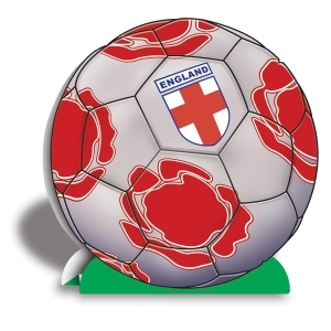 Club Pack of 12 Gray Red and White 3-D Soccer Ball Centerpieces 10 - All