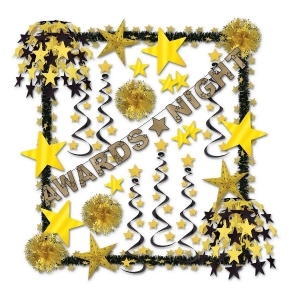 Awards Night Reflections Metallic Gold and Black Decorating Kit 30 Count - All