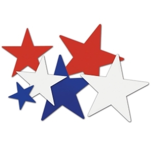 Club Pack of 216 Red White and Blue Star Cutout Decorations 12 - All