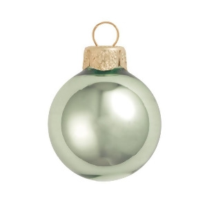 8Ct Shiny Shale Green Glass Ball Christmas Ornaments 3.25 80mm - All