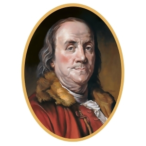 Club Pack of 12 Presidential Portrait of Benjamin Franklin Double- Sided Cutout 24.75 - All