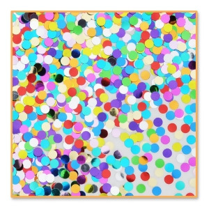 Pack of 6 Metallic Multi-Colored Pretty Polka-Dot Celebration Confetti Bags 0.5 oz. - All