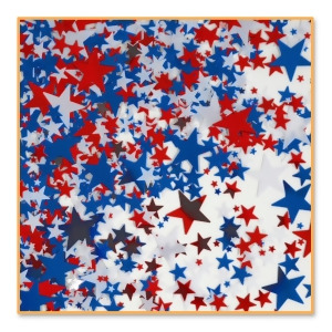 Pack of 6 Red White Blue Patriotic Star Celebration Confetti Bags 0.5 oz. - All
