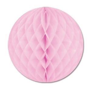 Club Pack of 12 Pink Honeycomb Hanging Tissue Ball Party Decorations 12 - All