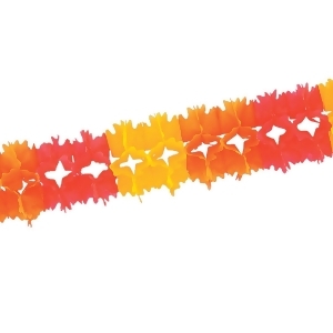 Club Pack of 12 Golden Yellow Orange and Red Festive Pageant Garland Decorations 14.5' - All