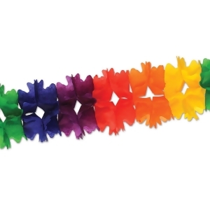 Club Pack of 12 Bold Rainbow Festive Pageant Garland Decorations 14.5' - All