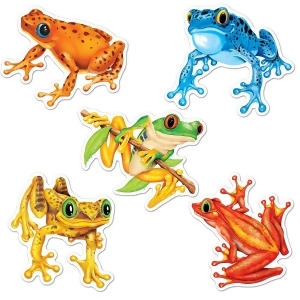 Club Pack of 240 Tropical Luau Themed Mini Frog Cutout Decorations 4.5 - All