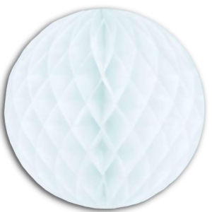 Club Pack of 12 White Honeycomb Hanging Tissue Ball Party Decorations 12 - All
