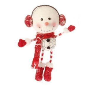 12 Alpine Chic Oversized Snowman with Ear Muffs Christmas Ornament - All