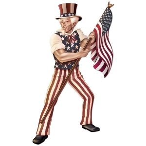 Club Pack of 12 Patriotic Themed Jointed Uncle Sam Party Decorations 66 - All