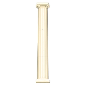 Club Pack of 12 Ivory Italian Themed Jointed Column Pull-Down Cutout Decorations 6' - All